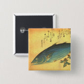 Katsuo (Skipjack-Thunfisch) - Hiroshige's Colorful Button (Vorne & Hinten)