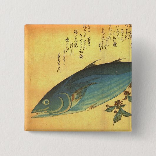 Katsuo (Skipjack-Thunfisch) - Hiroshige's Colorful Button (Vorderseite)