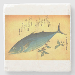 Katsuo (Skipjack-Thunfisch) - Hiroshige's Colorful Steinuntersetzer