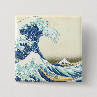 Katsushika Große Welle vor Kanagawa Knopf Button