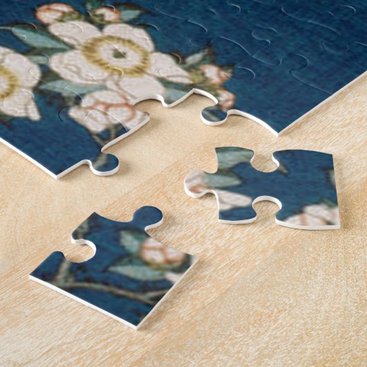 Katsushika Hokusai 葛飾北斎 Goldfinch und Kirschbaum Puzzle (Seite)