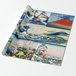 Katsushika Hokusai - 36 Ansichten des Mt Fuji Ausw Geschenkpapier