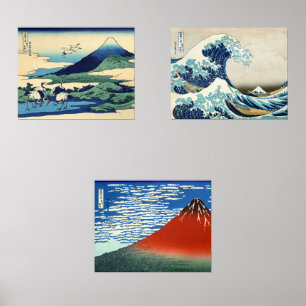 Katsushika Hokusai - 36 Ausblicke auf den Fuji Bilderwand Sets