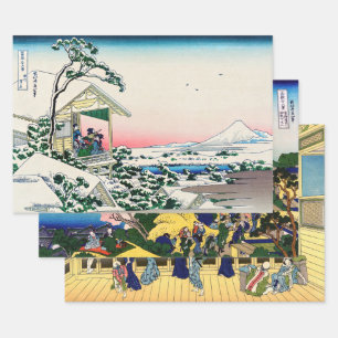 Katsushika Hokusai - 36 Ausblicke auf den Fuji Geschenkpapier Set