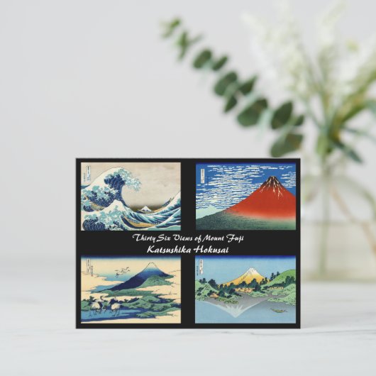 Katsushika Hokusai - 36 Ausblicke auf den Fuji Postkarte (Stehend Vorderseite)