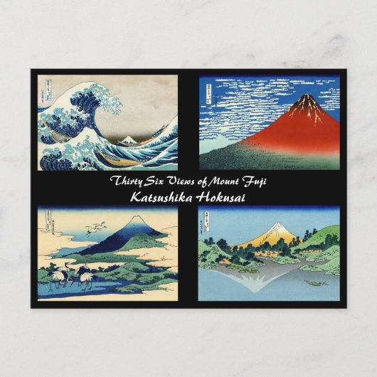Katsushika Hokusai - 36 Ausblicke auf den Fuji Postkarte (Vorderseite)