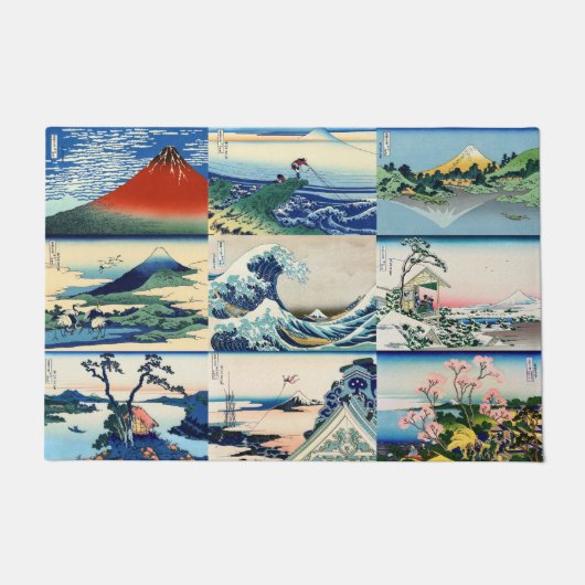 Katsushika Hokusai - 36 Ausblicke auf den Fuji Sel Fußmatte (Vorderseite)