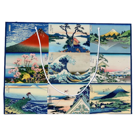 Katsushika Hokusai - 36 Ausblicke auf den Fuji Sel Große Geschenktüte (Rückseite)