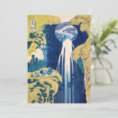Katsushika Hokusai - Amida Falls Dankeskarte (Stehend Vorderseite)