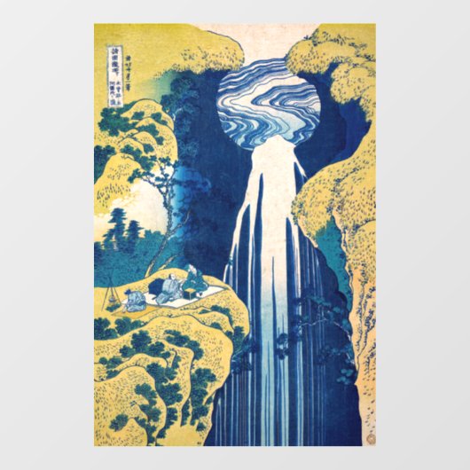 Katsushika Hokusai - Amida Falls Fensteraufkleber (Blatt)