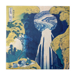 Katsushika Hokusai - Amida Falls Fliese