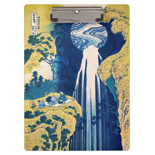 Katsushika Hokusai - Amida Falls Klemmbrett (Vorderseite)
