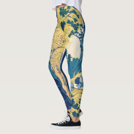 Katsushika Hokusai - Amida Falls Leggings