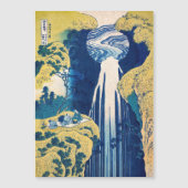 Katsushika Hokusai - Amida Falls Magnetkarte (Vorderseite)