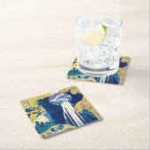 Katsushika Hokusai - Amida Falls Rechteckiger Pappuntersetzer (Vor Ort)