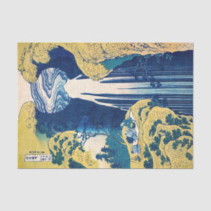 Katsushika Hokusai - Amida Falls Seidenpapier