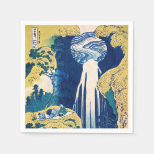 Katsushika Hokusai - Amida-Wasserfall Serviette