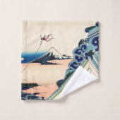 Katsushika Hokusai - Asakusa Honganji temple, Edo Badhandtuch Set (Waschlappen)