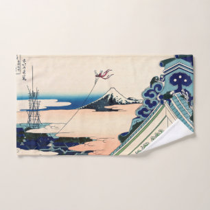 Katsushika Hokusai - Asakusa Honganji temple, Edo Badhandtuch Set