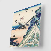 Katsushika Hokusai - Asakusa Honganji temple, Edo Quadratische Wanduhr (Winkel)