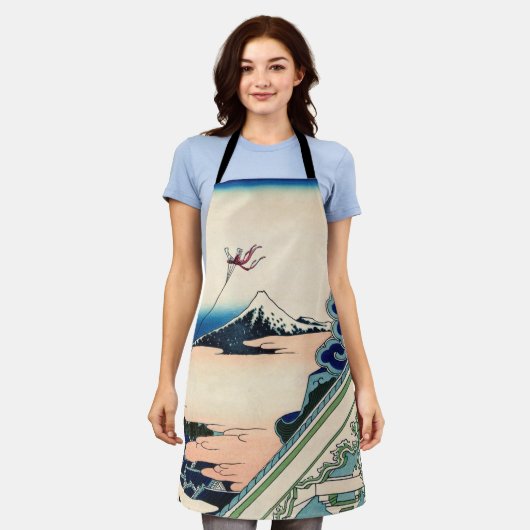 Katsushika Hokusai - Asakusa Honganji temple, Edo Schürze (Getragen)