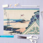 Katsushika Hokusai - Asakusa Honganji temple, Edo Seidenpapier (Handwerk)