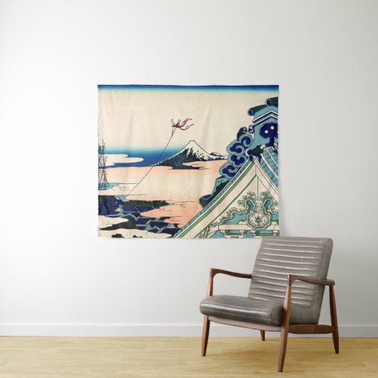 Katsushika Hokusai - Asakusa Honganji temple, Edo Wandteppich (Beispiel (Horizontal))