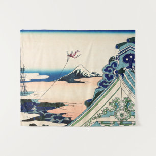 Katsushika Hokusai - Asakusa Honganji temple, Edo Wandteppich