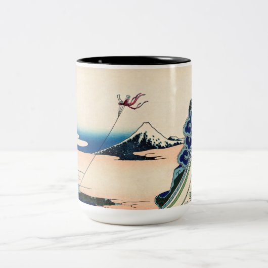 Katsushika Hokusai - Asakusa Honganji temple, Edo Zweifarbige Tasse (Mittel)