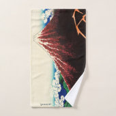 Katsushika Hokusai - Blitze unterhalb des Gipfels Badhandtuch Set (Handtuch)