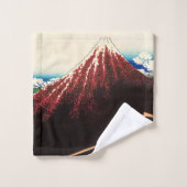 Katsushika Hokusai - Blitze unterhalb des Gipfels Badhandtuch Set (Waschlappen)