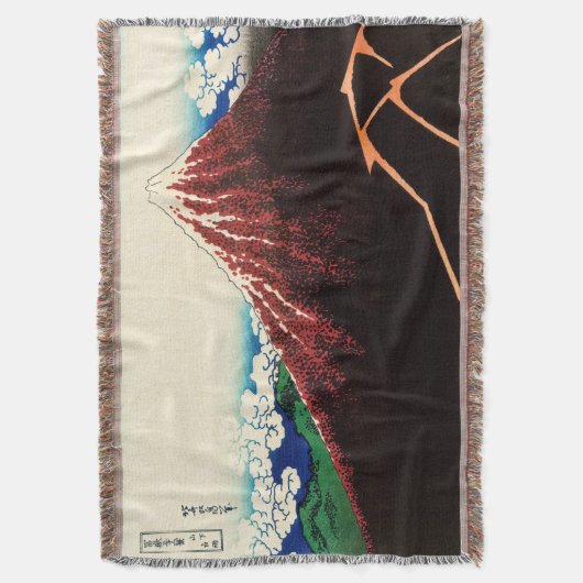 Katsushika Hokusai - Blitze unterhalb des Gipfels Decke (Vorderseite Vertikal)