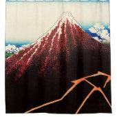 Katsushika Hokusai - Blitze unterhalb des Gipfels Duschvorhang (Vorderseite)
