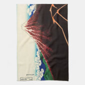 Katsushika Hokusai - Blitze unterhalb des Gipfels Geschirrtuch (Vertikal)