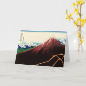 Katsushika Hokusai - Blitze unterhalb des Gipfels Karte (Gelbe Blume)