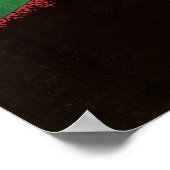 Katsushika Hokusai - Blitze unterhalb des Gipfels Poster (Ecke)