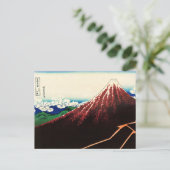 Katsushika Hokusai - Blitze unterhalb des Gipfels Postkarte (Stehend Vorderseite)