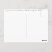 Katsushika Hokusai - Blitze unterhalb des Gipfels Postkarte (Rückseite)