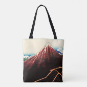 Katsushika Hokusai - Blitze unterhalb des Gipfels Tasche (Rückseite)
