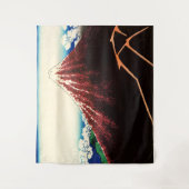 Katsushika Hokusai - Blitze unterhalb des Gipfels Wandteppich (Vorderseite)