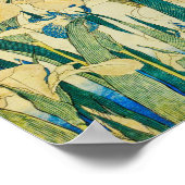 Katsushika Hokusai-blühende Ire und Grasshopp Poster (Ecke)