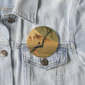 Katsushika Hokusai Boy View Mount Fuji Button (Beispiel)
