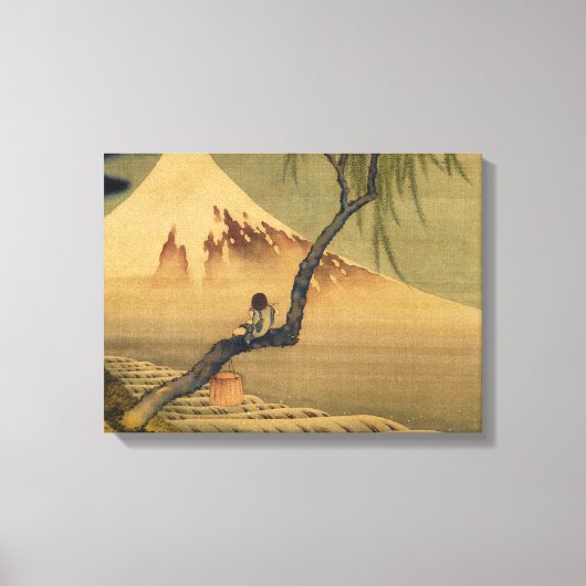 Katsushika Hokusai Boy View Mount Fuji Leinwanddruck (Vorderseite)