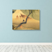 Katsushika Hokusai Boy View Mount Fuji Leinwanddruck (Insitu (Holzboden))