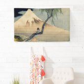 Katsushika Hokusai - Boy Viewing Mount Fuji Banner (Insitu)