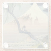 Katsushika Hokusai - Boy Viewing Mount Fuji Glasuntersetzer (Rückseite)