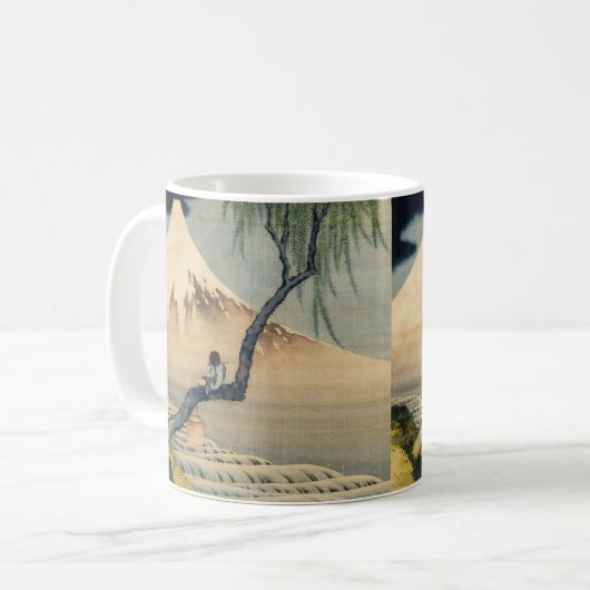 Katsushika Hokusai - Boy Viewing Mount Fuji Kaffeetasse (Vorderseite Links)