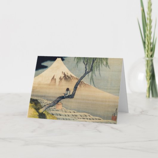 Katsushika Hokusai - Boy Viewing Mount Fuji Karte (Vorderseite)