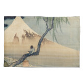 Katsushika Hokusai - Boy Viewing Mount Fuji Kissenbezug (Rückseite)