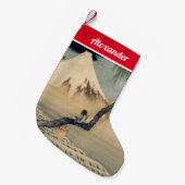 Katsushika Hokusai - Boy Viewing Mount Fuji Kleiner Weihnachtsstrumpf (Vorderansicht (hängend))